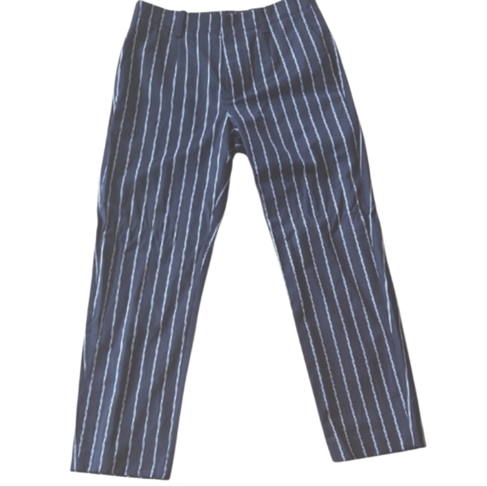 rag & bone Womens Navy and White Striped Dress Pants